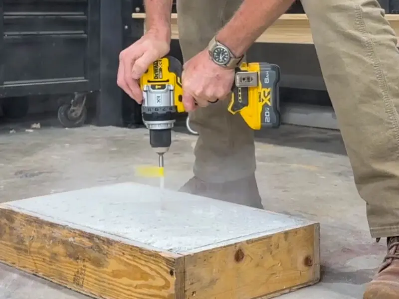 Masonry drilling test