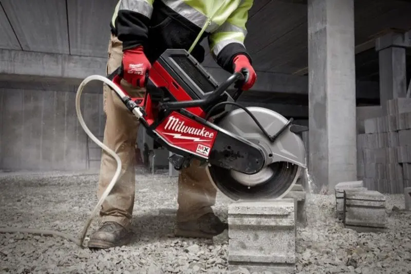 Milwaukee cut-off saw concrete